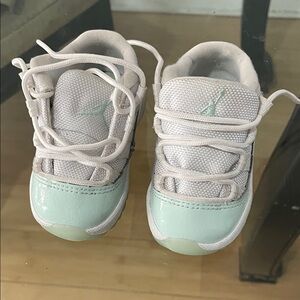 Kids Light Green and White Sneakers